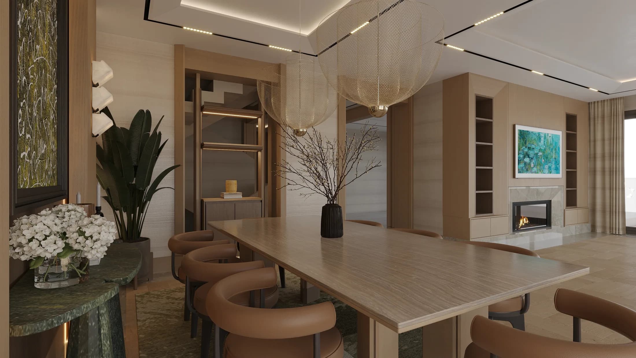 Dining area and kitchen threshold